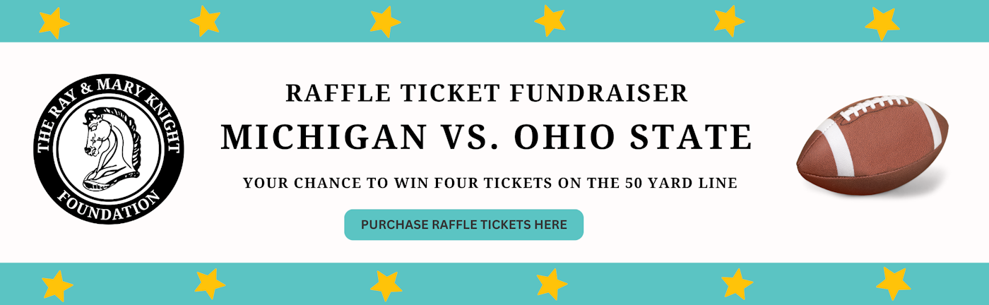 Raffle ticket fundraiser Michigan vs. Ohio State. Your chance to win 4 tickets on the 50 yard line
